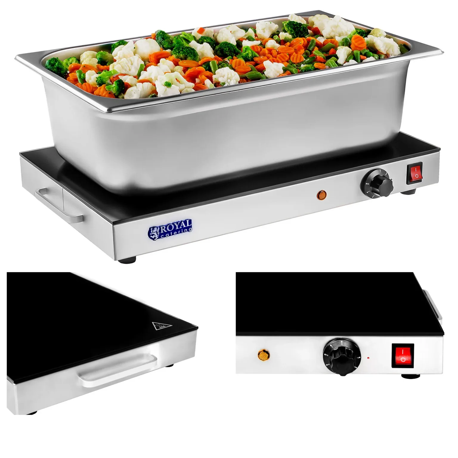 Płyta taca grzewcza stołowa gastronomiczna GN 1/1 Royal Catering Płyta taca grzewcza stołowa gastronomiczna GN 1/1 Royal Catering