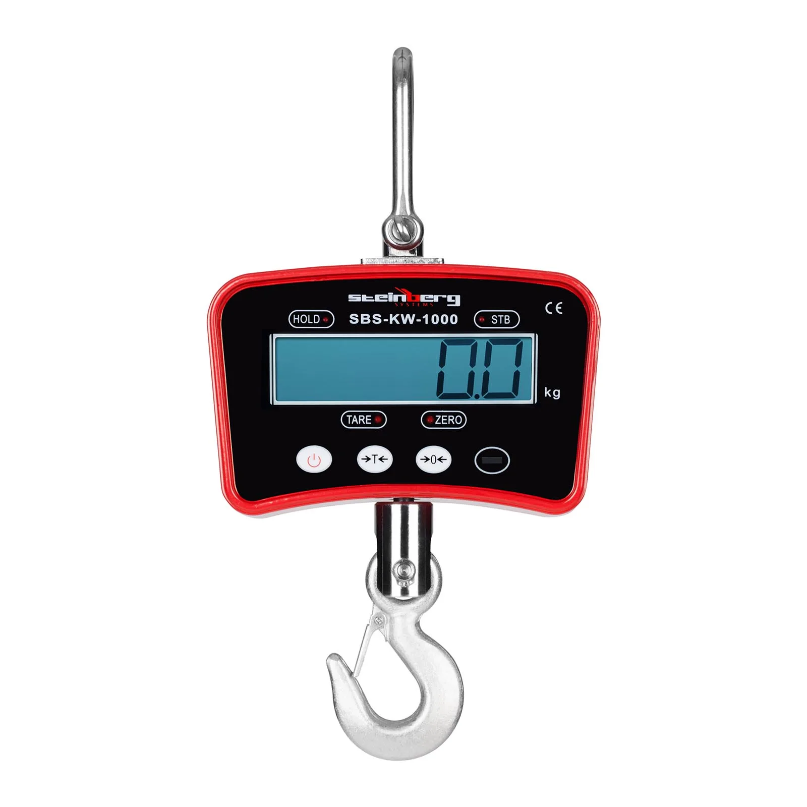 Suspended hook scale with remote control, up to 1 ton, 1T, LCD, red 3