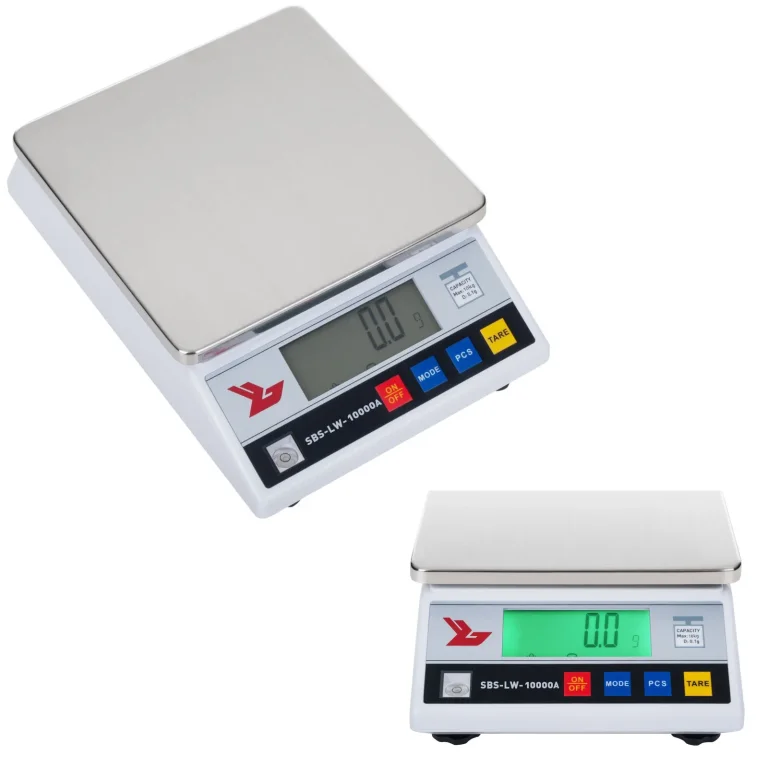 SBS-LW-10000A precíziós mérleg, LCD, pontosság 0,1 g – 10 kg