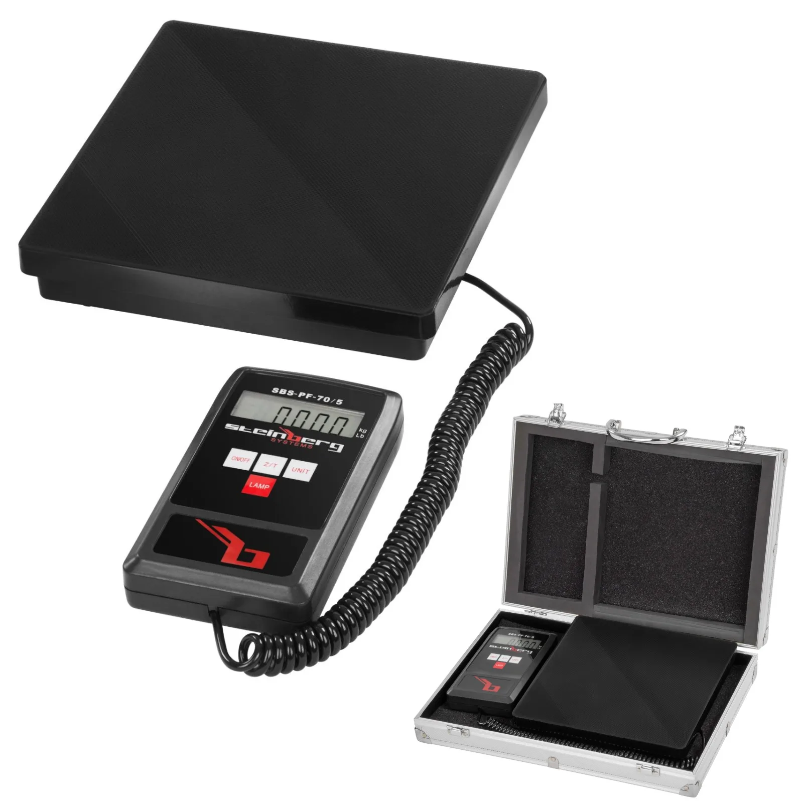 SBS-PF-70 LCD postai mérleg levelekhez és csomagokhoz, pontosság 0,005 g, teherbírás 70 kg