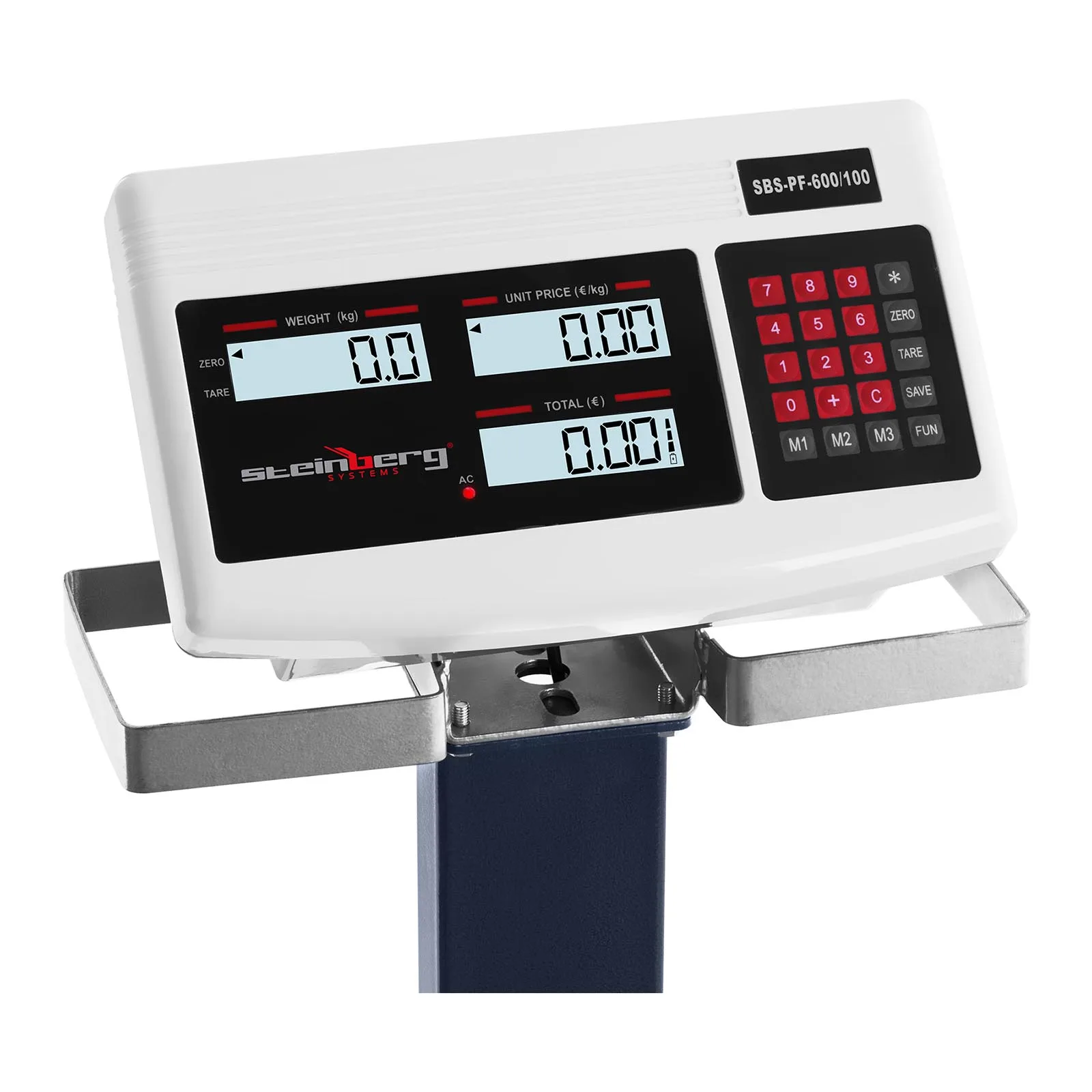 SBS-PF-600/100 LCD Warehouse Platform Scale with Casters, up to 600 kg 3