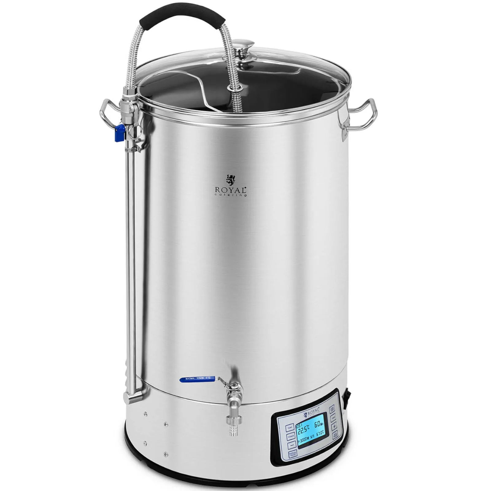 Cazan de must din oțel inoxidabil de 2500 W cu ecran LCD și capacitate de 60 L pentru producția de bere 2