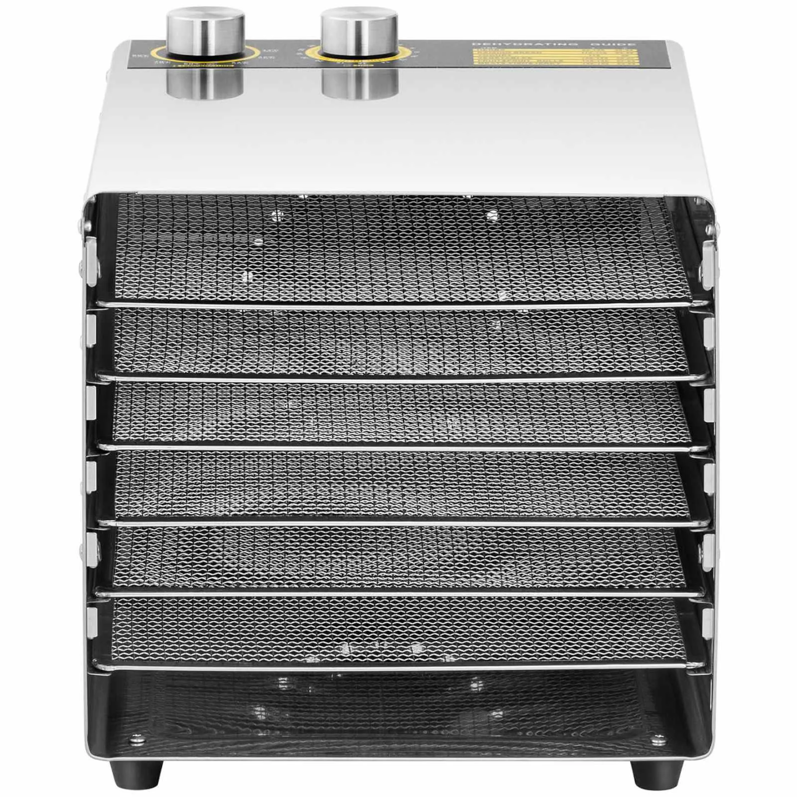 Professzionális élelmiszer-, gyógynövény-, gyümölcs- és gomba-szárító 6 tálcával, 500 W 4