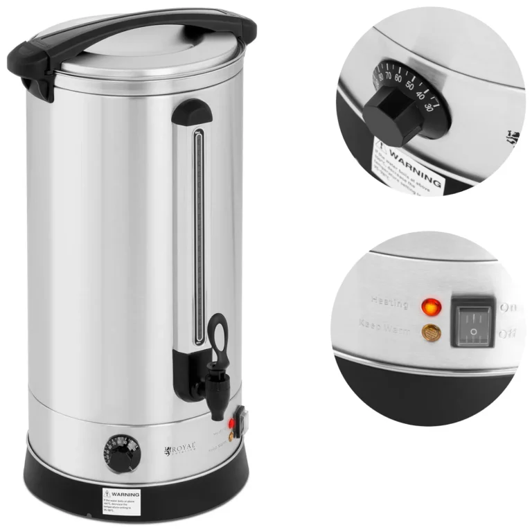 Kétszeres falú acél forraltbor-melegítő, 23,5 l, 2500 W