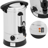 Doppelwandiger Glühwein-Wasserkocher aus Stahl, 6,5 l, 1500 W
