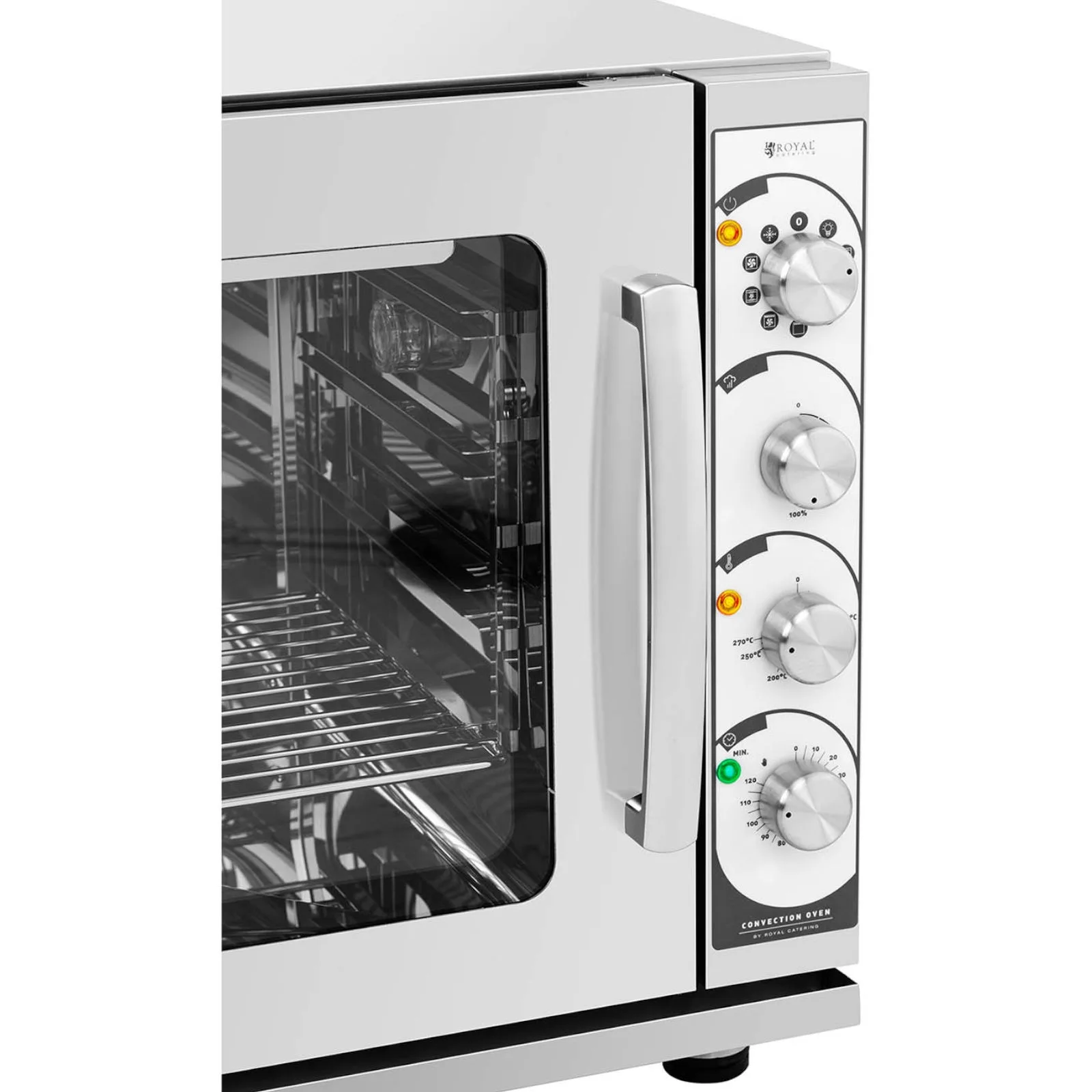 Konvekciós sütő grill- és gőzfunkcióval, 4 szint, rozsdamentes acél, 3000 W, OLASZORSZÁG