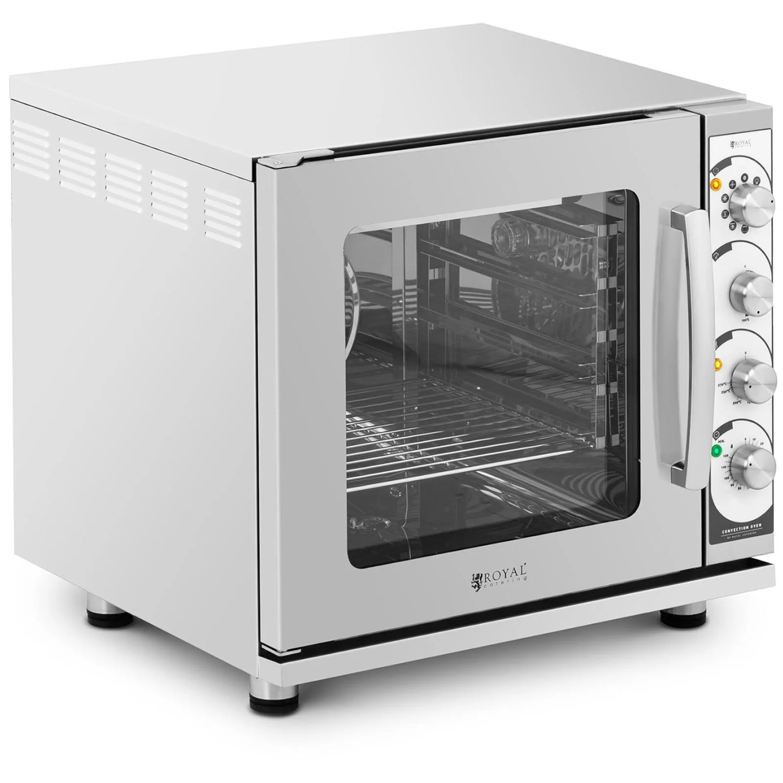 Konvekciós sütő grill- és gőzfunkcióval, 4 szint, rozsdamentes acél, 3000 W, OLASZORSZÁG