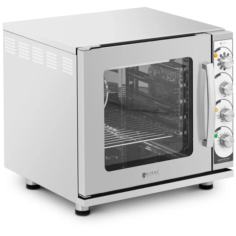 Konvekciós sütő grill- és gőzfunkcióval, 4 szint, rozsdamentes acél, 3000 W, OLASZORSZÁG