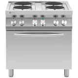 Elektroherd mit 4 Kochfeldern und Backofen, 4 x 2600 W, 3 kW, 400 V, ITALIEN 9