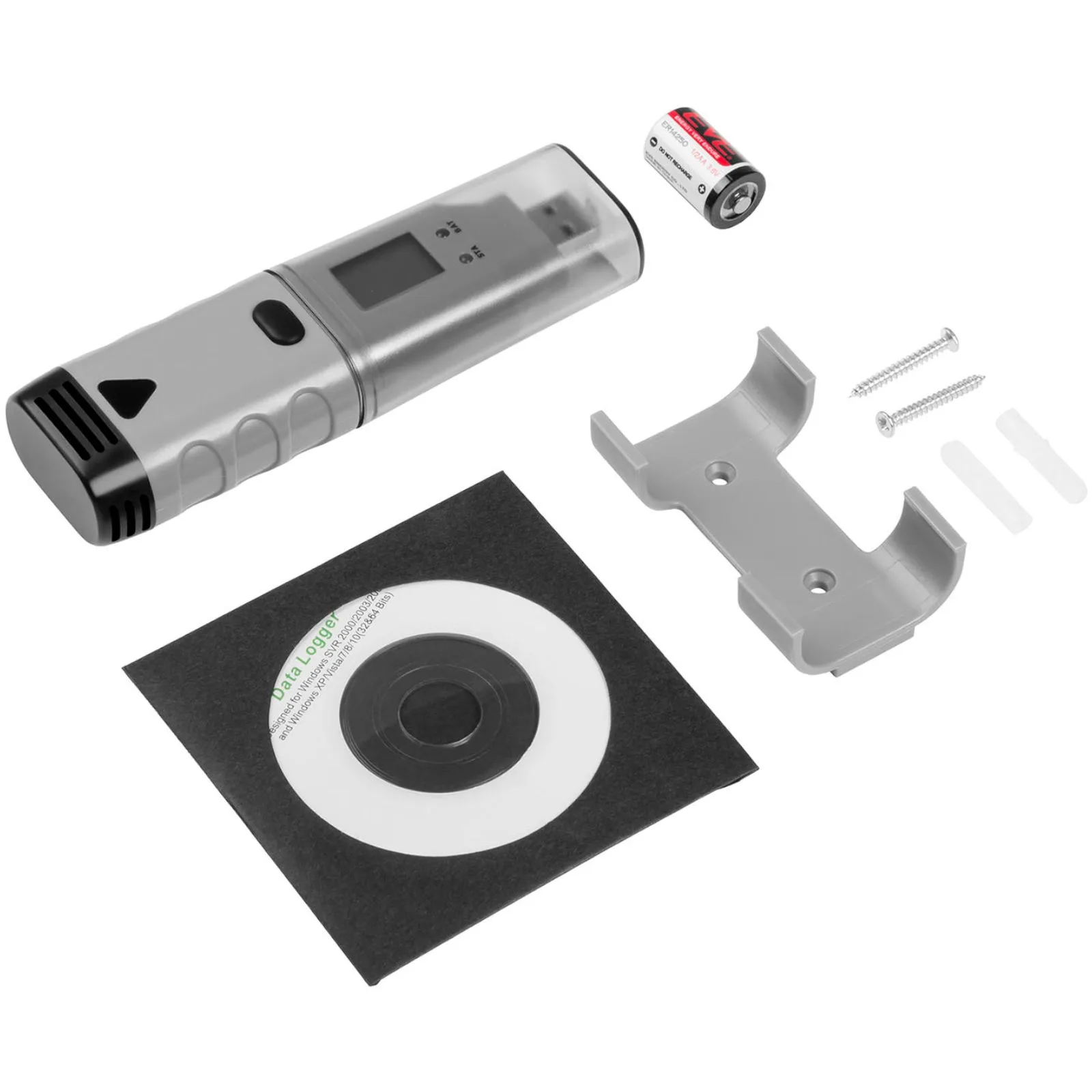 USB temperature and humidity logger, range -35 to 80°C 6