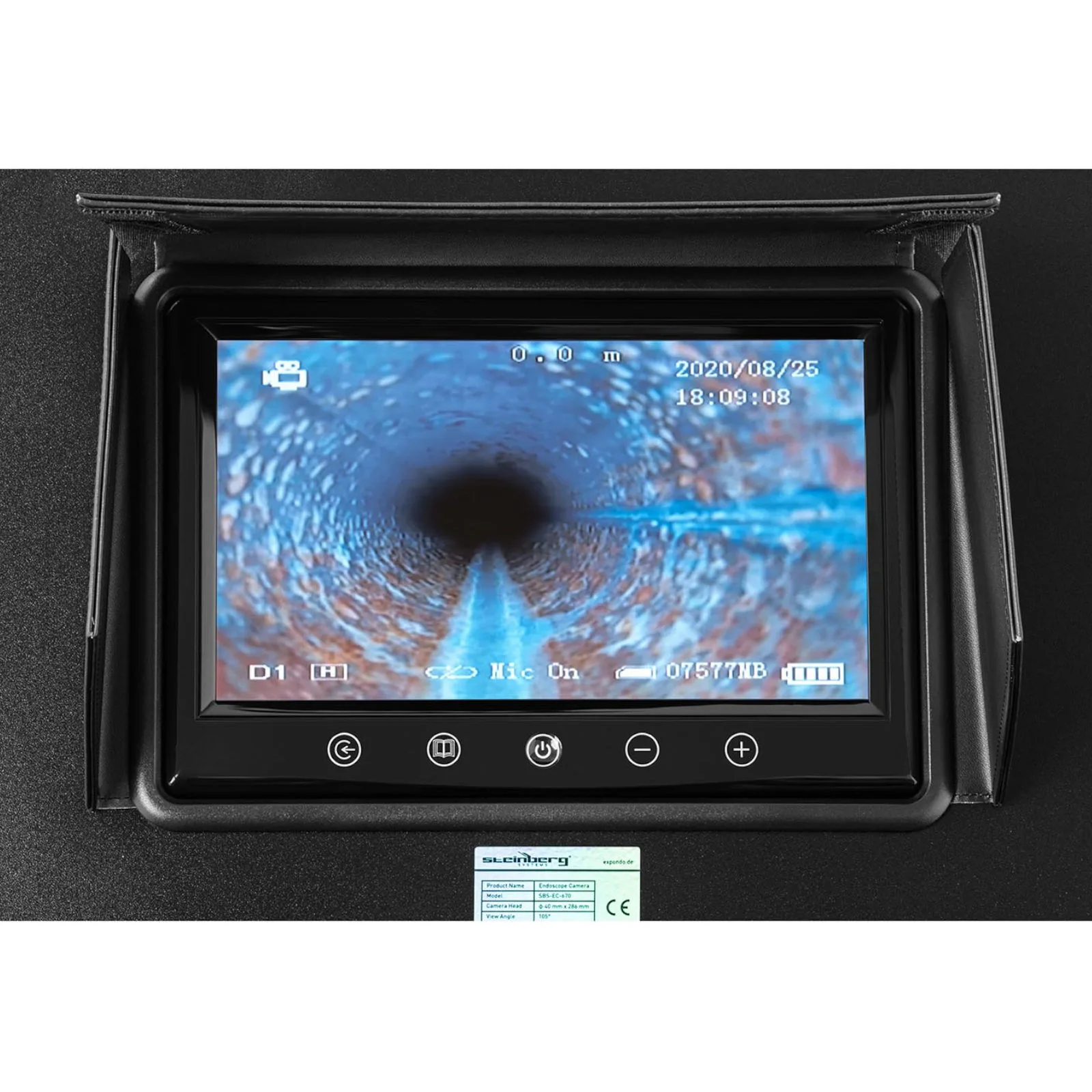 Kamera za inspekciju endoskopom, 9'' TFT LCD, promjer cijevi 70-300 mm, duljina 60 m 3