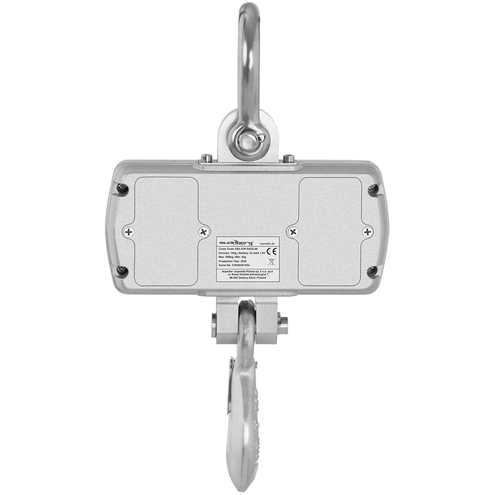 Hanging hook scale for warehouses with remote control, large LCD display, 500 / 0.1 kg 5