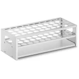 Alumínium laboratóriumi kémcsőállvány, 22,5 mm átmérőjű, 40 helyes 2
