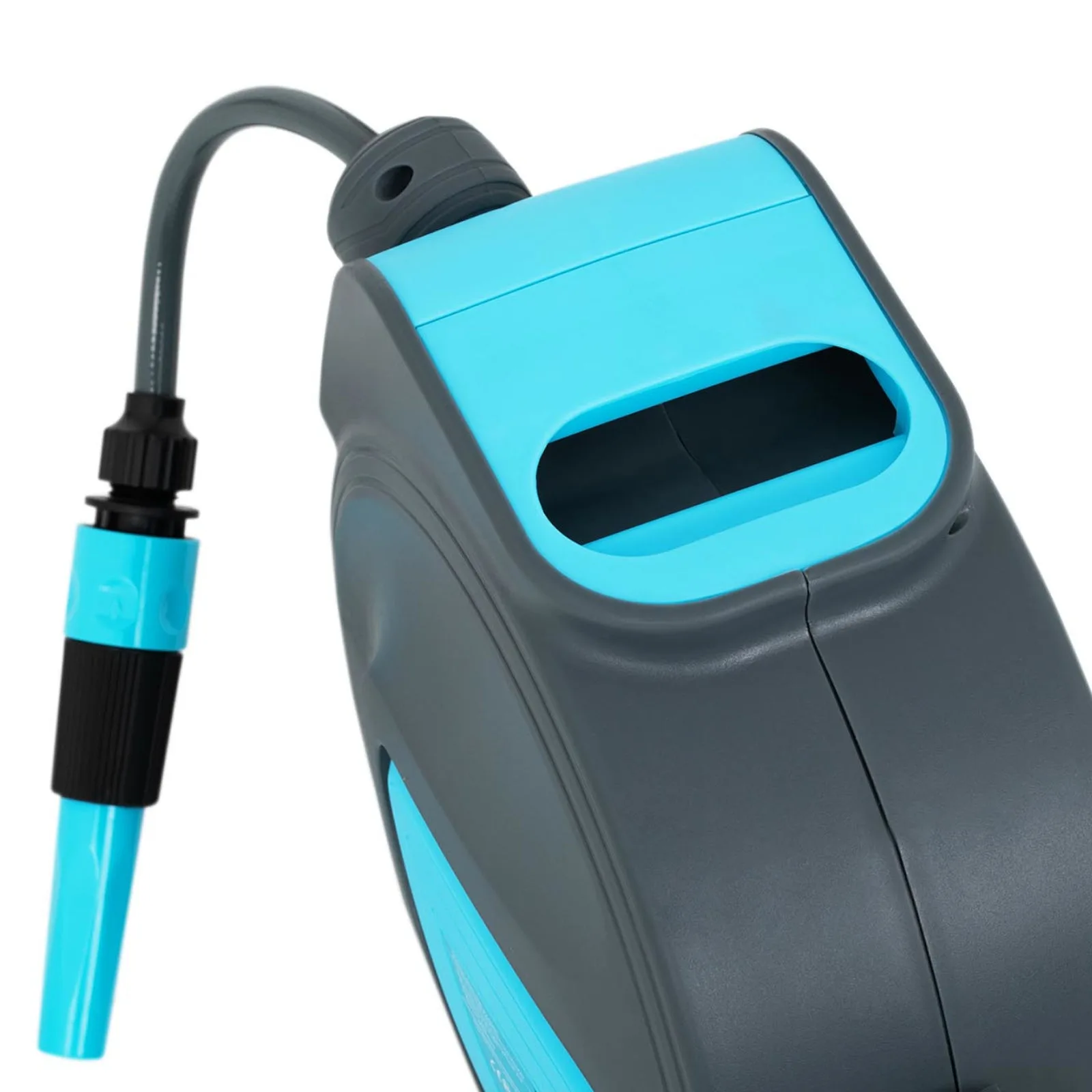 Furtun de grădină cu tambur automat de perete, 10 m + 1 m, 5/6'' 5