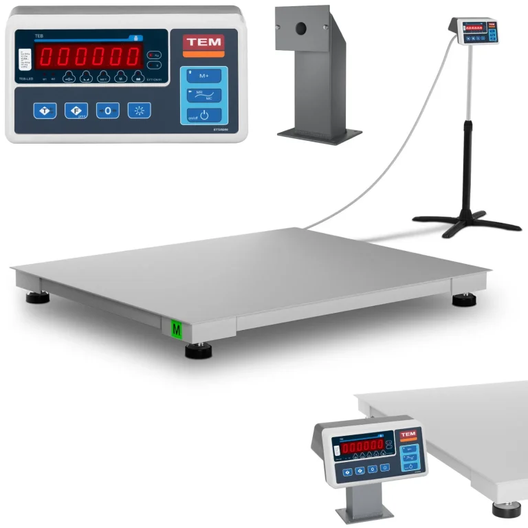 Ipari platformmérleg, RS232 interfész, 600 kg / 0,2 kg, LED kijelző, M, kalibrálva