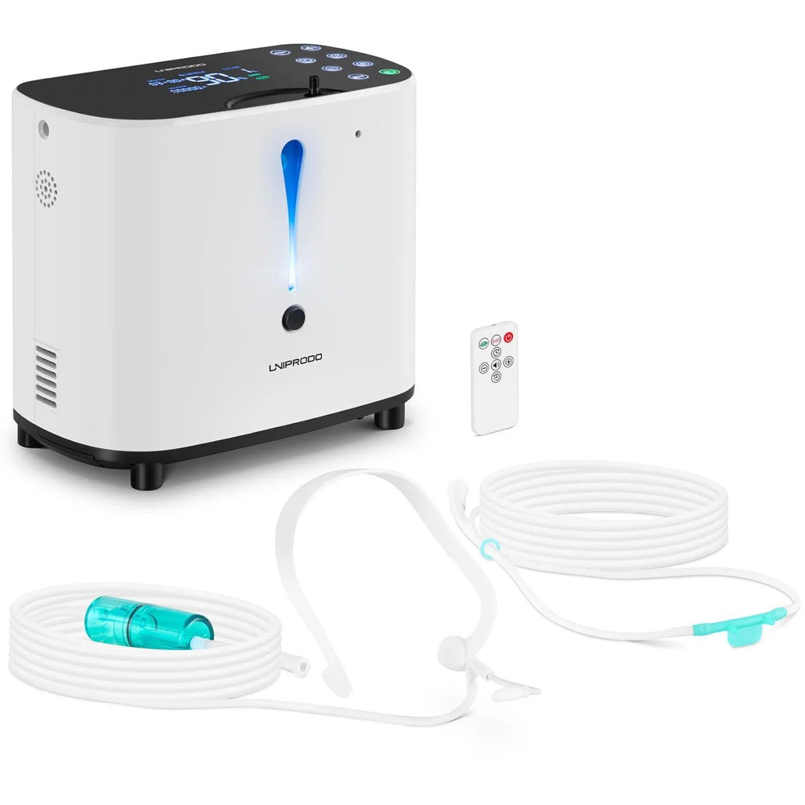 Uniprodo LED oxigénkoncentrátor 1–6 l, 28–90% 2