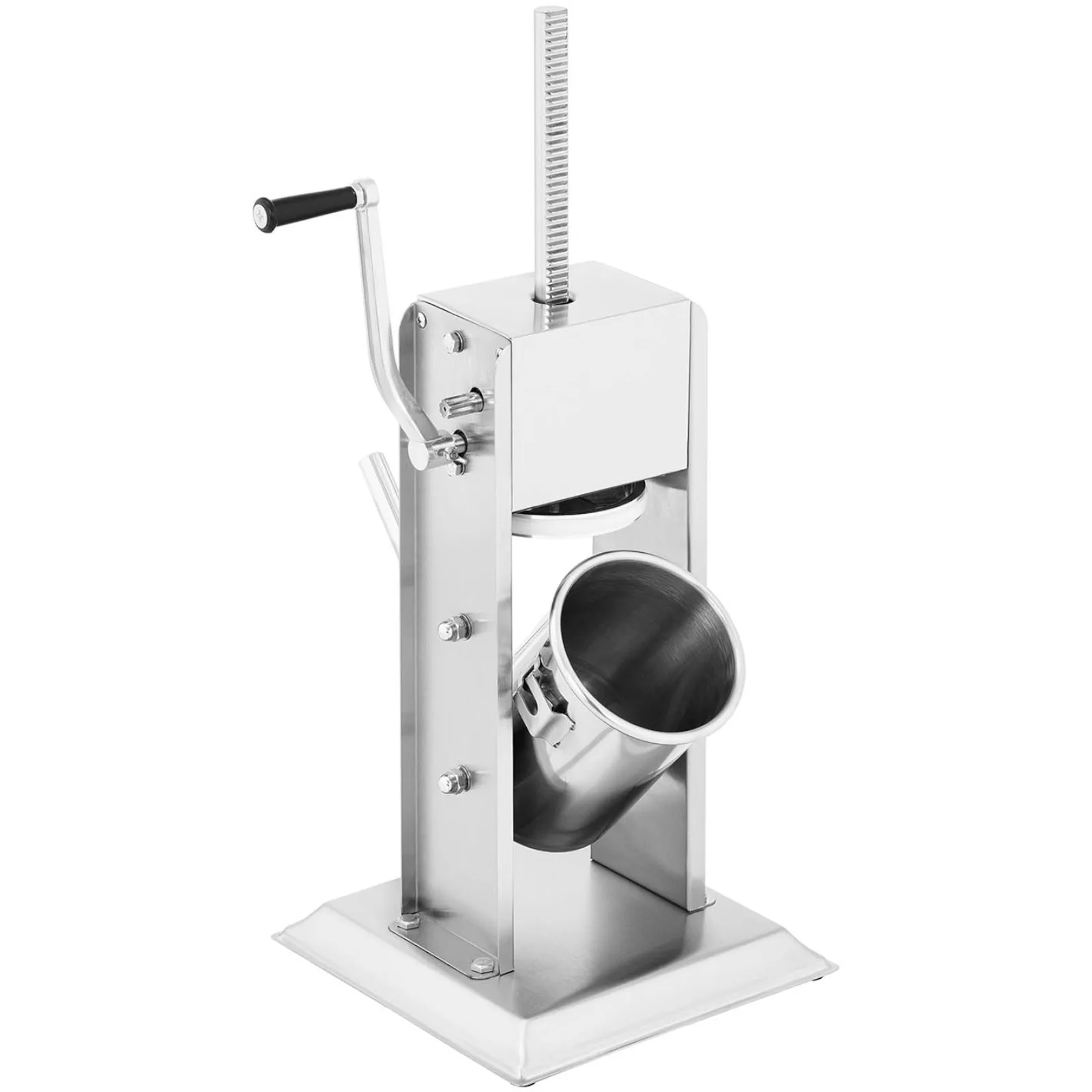 Mașină manuală verticală de umplut cârnați din oțel inoxidabil, 3 L + 4 pâlnii 4