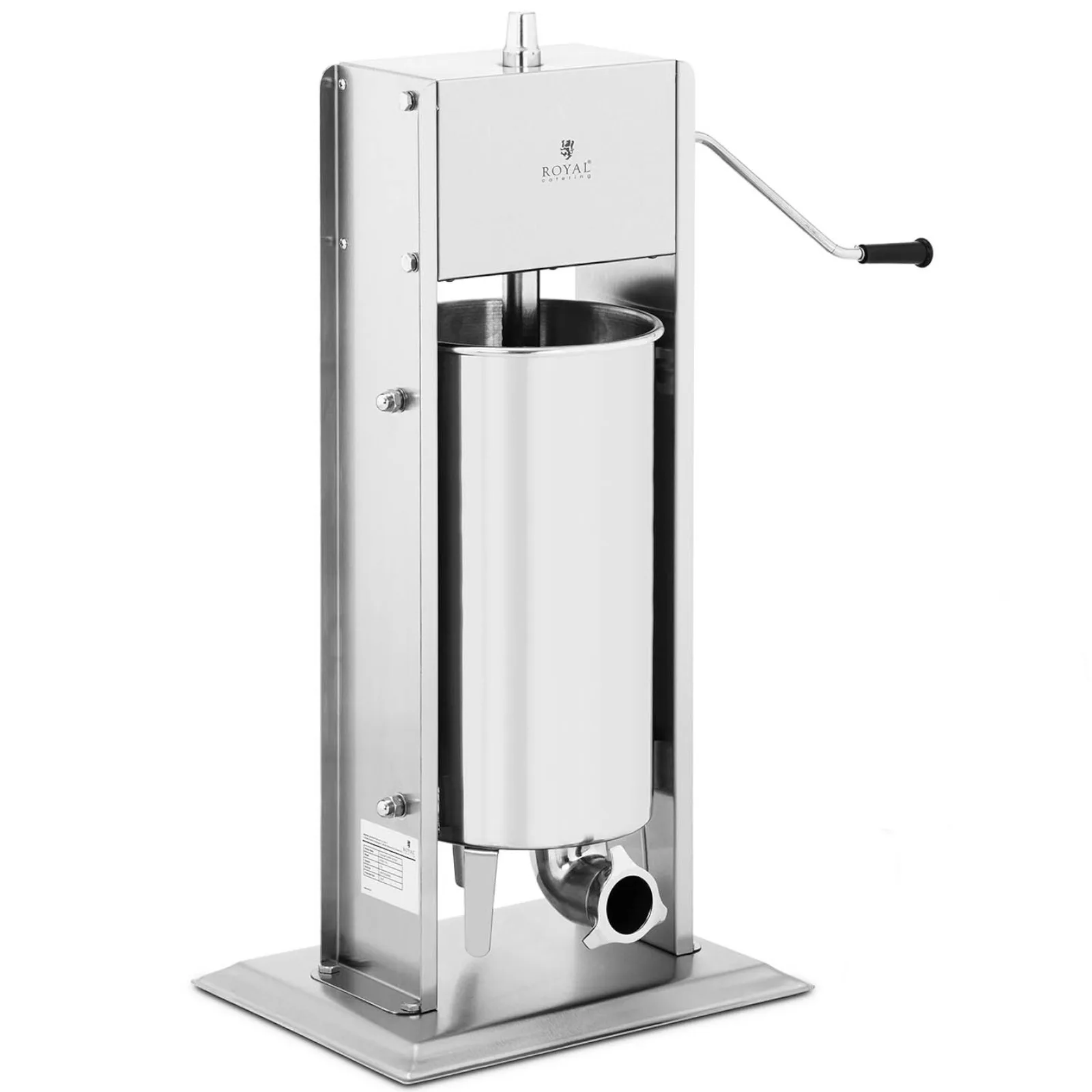 Vertikaler manueller Wurstfüller, 15 l + 4 Trichter 2