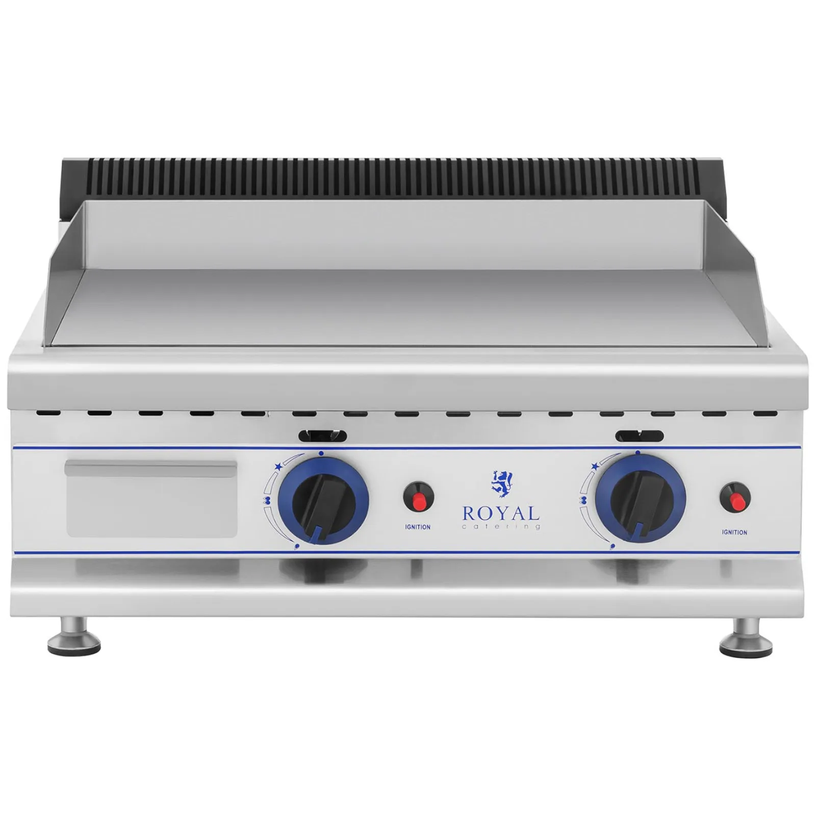 Kétégős, sima felületű gázgrill LPG / propán-butánhoz 2 x 3000 W 30 mbar 3