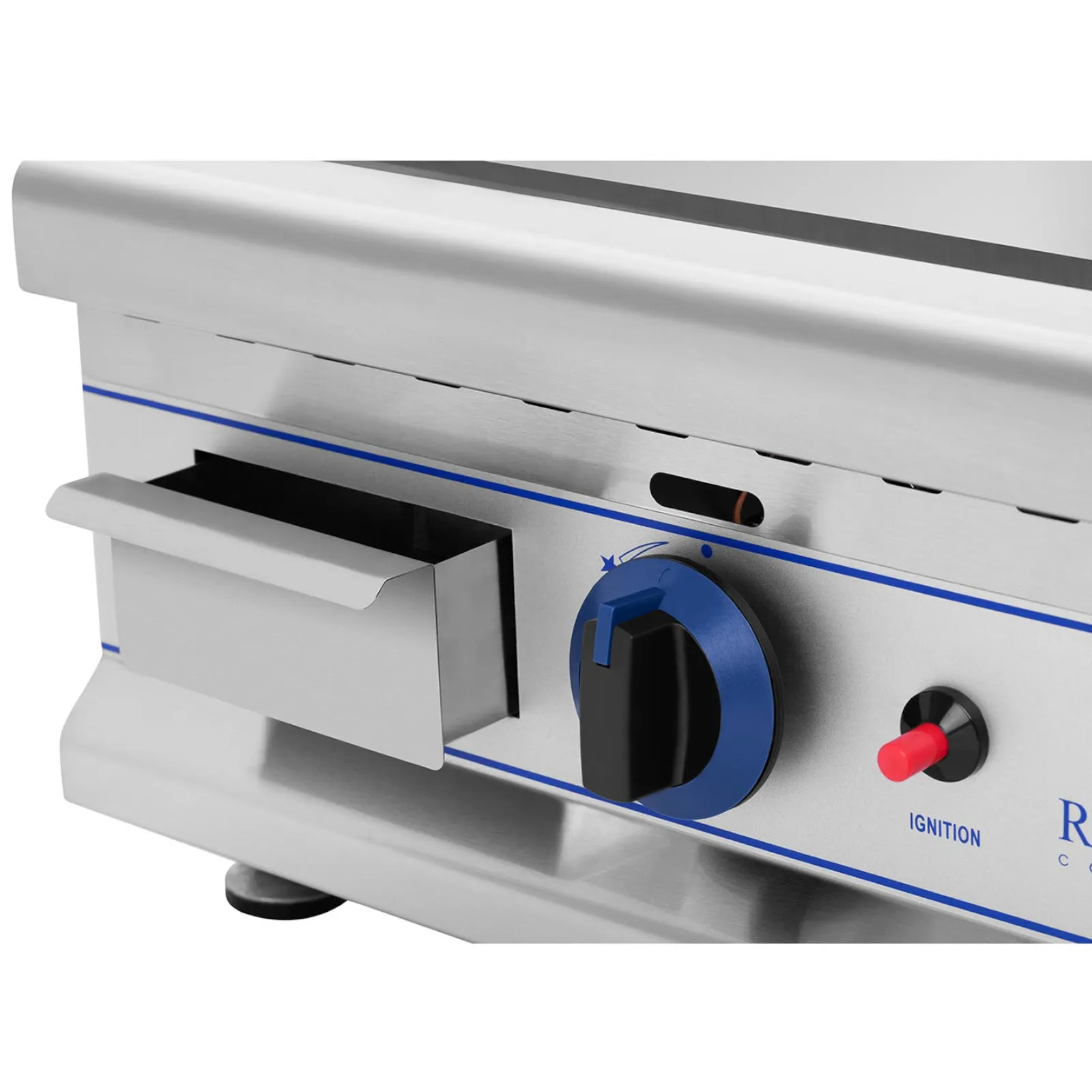 Kétégős, sima felületű gázgrill LPG / propán-butánhoz 2 x 3000 W 30 mbar 5
