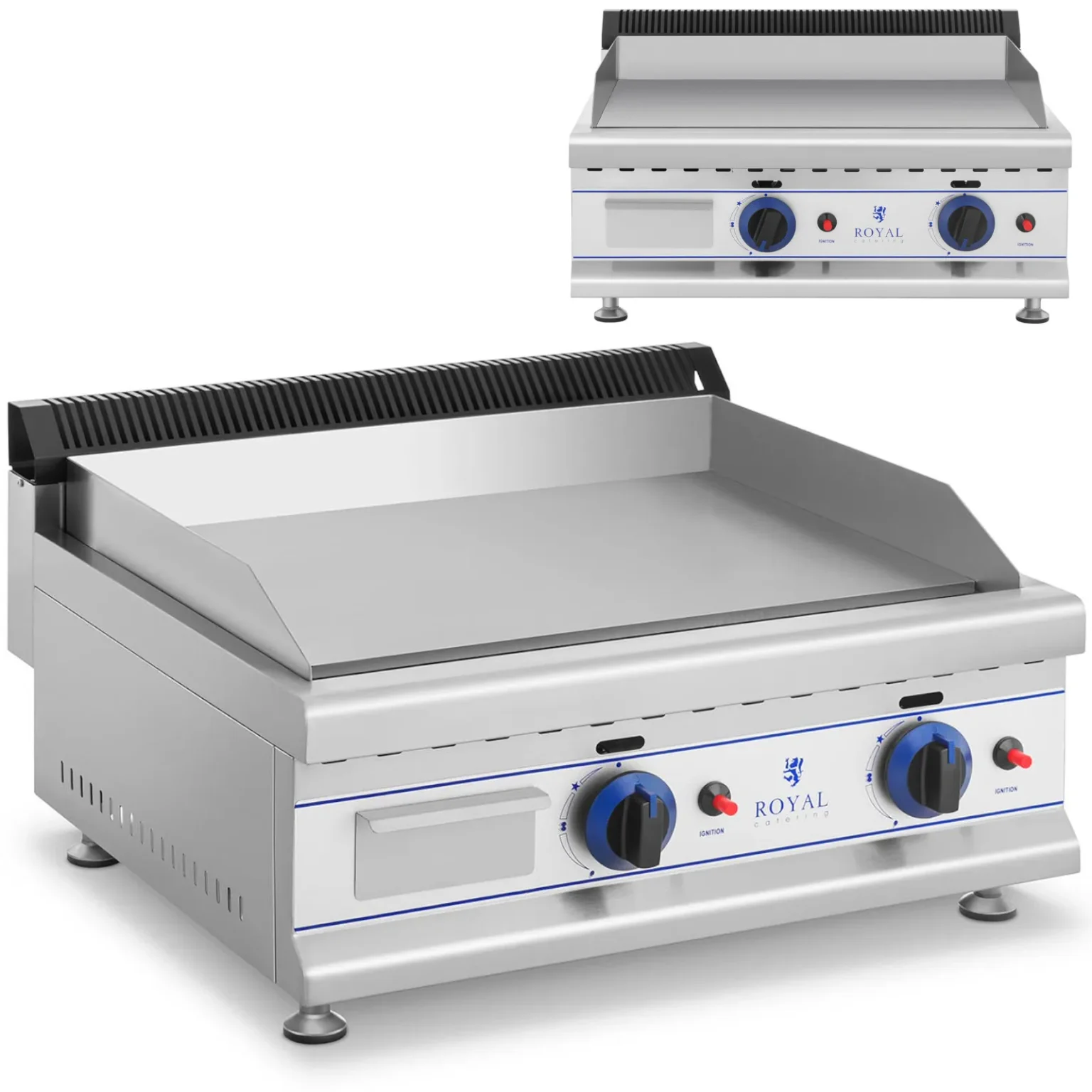 Kétégős, sima felületű gázgrill LPG / propán-butánhoz 2 x 3000 W 30 mbar Kétégős, sima felületű gázgrill LPG / propán-butánhoz 2 x 3000 W 30 mbar