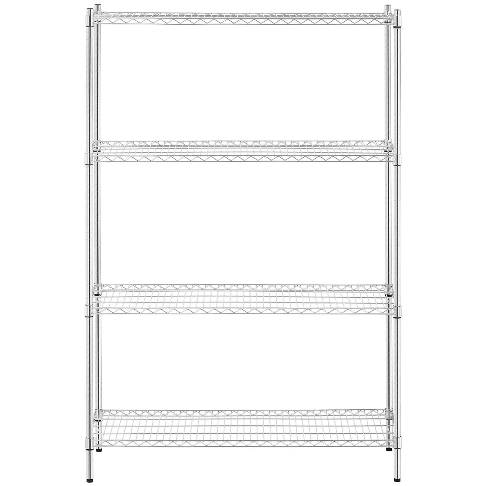 Chrómovaná dielenská regálová jednotka so 4 otvorenými policami, nosnosť až 1 000 kg, 120 x 45 x 180 cm 5