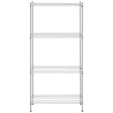Kromirana radionica polica, 4 žičane police, nosivost do 1 tone (1000 kg), 90x45x180 cm 5
