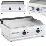 Stufenlos regelbarer Edelstahl-Gasgrill mit zwei Brennern für Erdgas, 2x 3,1 kW, 0,02 bar, 74,5 x 40 cm