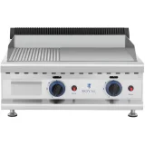 Kétégős, sima és barázdált rozsdamentes acél gázgrill földgázhoz, 2x 3,1 kW, 0,02 bar, 60 x 40 cm 6