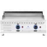 Grătar cu gaz din oțel inoxidabil, cu două arzătoare și suprafață netedă, reglabil, pentru gaz natural, 2x 3,1 kW, 0,02 bar, 60 x 40 cm 6