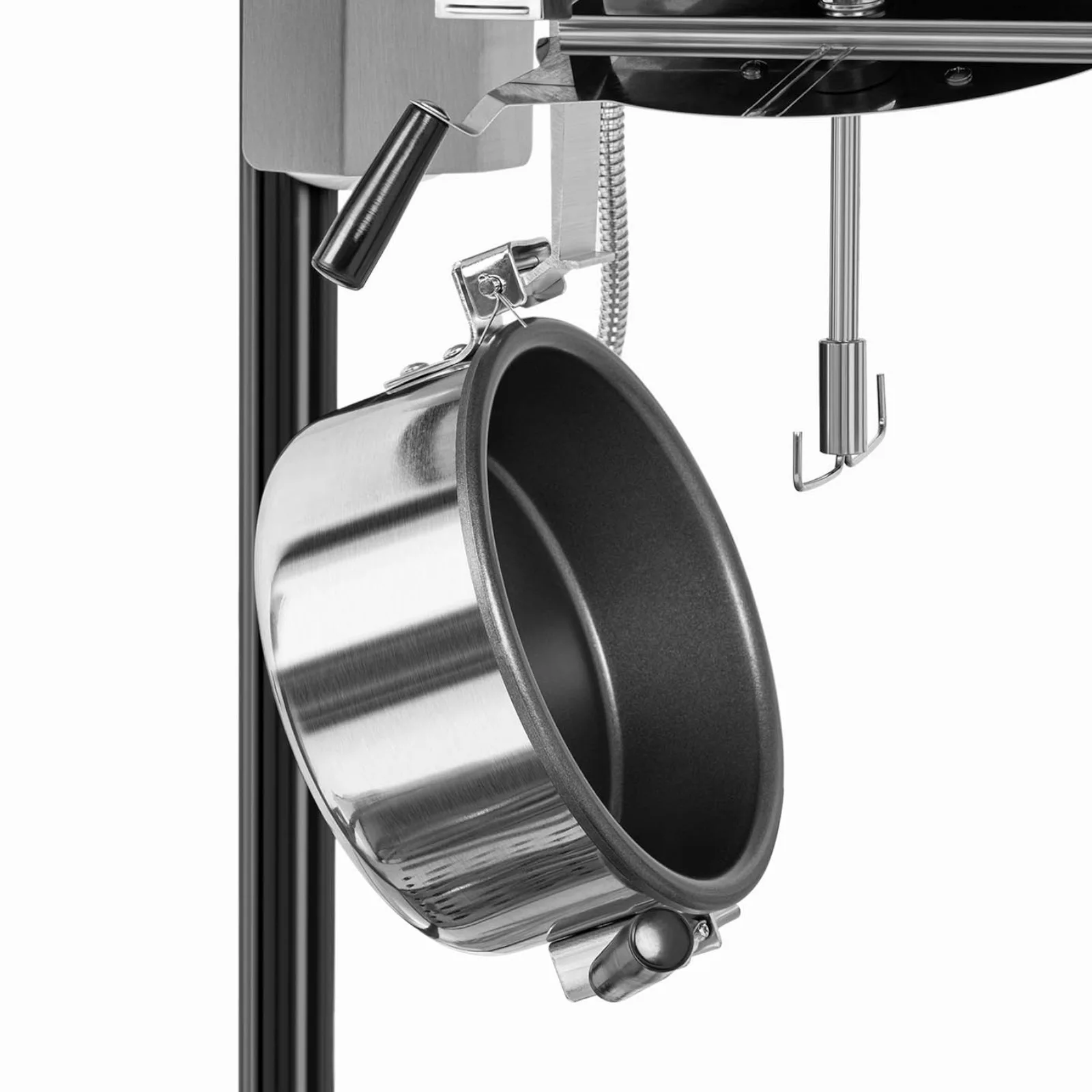 Maszyna automat urządzenie do prażenia popcornu retro TEFLON 1600 W 5-6 kg/h - czarno-złota 3