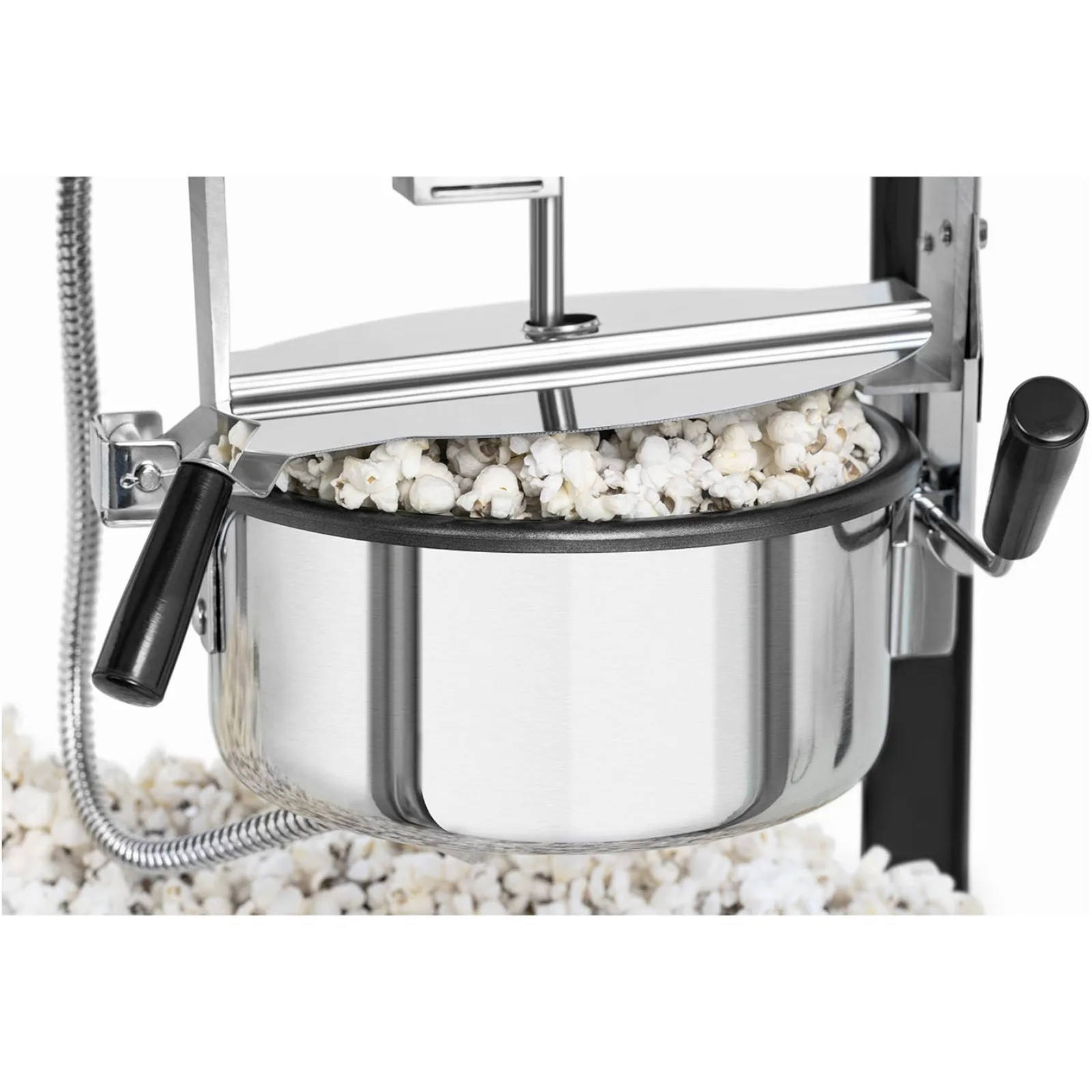 Maszyna automat urządzenie do prażenia popcornu retro TEFLON 1600 W 5-6 kg/h - czarno-złota 5
