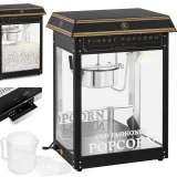 Aparat automat de popcorn TEFLON 1600 W 5-6 kg/h Retro - Negru și auriu