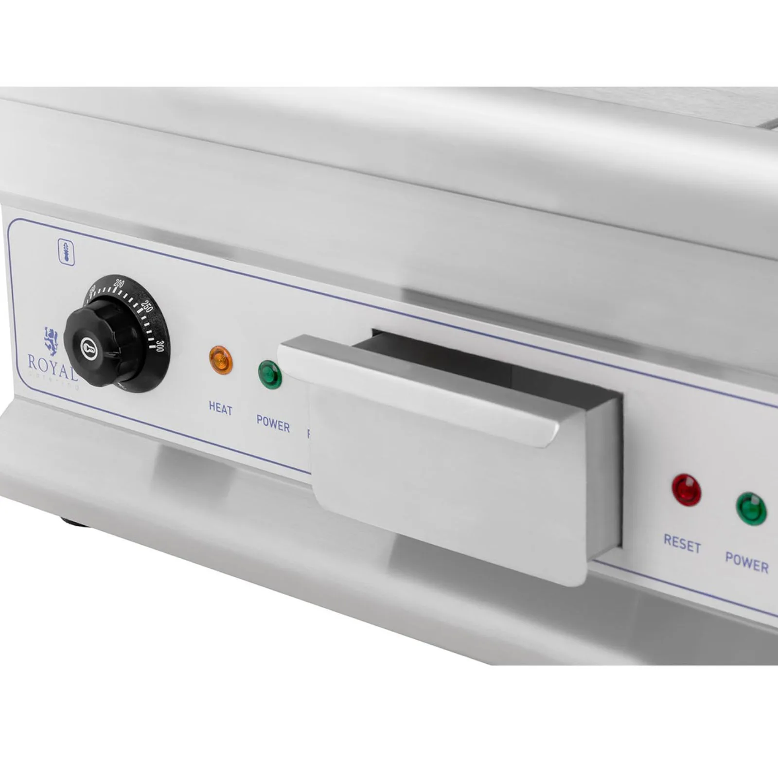 Kétoldalas sima és barázdált grilllemez zsírfogóval, 230 V, 2x 3200 W 6