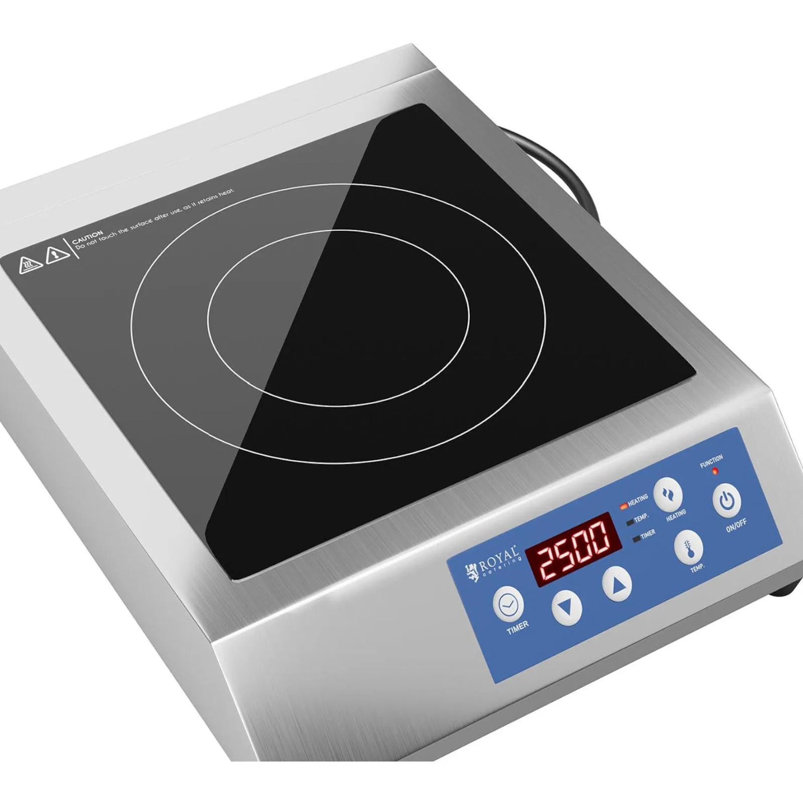 Verstellbares Induktionskochfeld, 1 Kochzone, 28 cm Durchmesser, LED, 3500 W 4