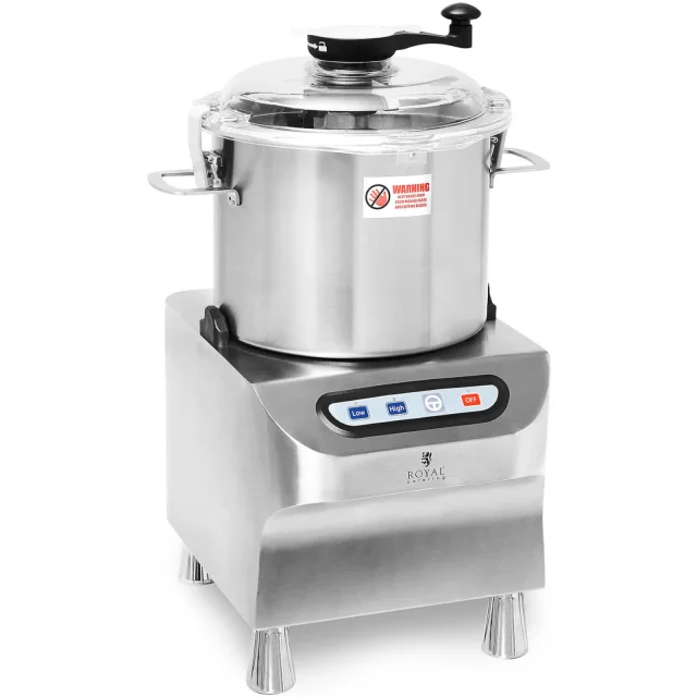 Kereskedelmi konyhai robotgép hús és zöldségek aprításához, darálásához és szeleteléséhez, 12 l, 1500/2200 fordulat/perc, 1500 W