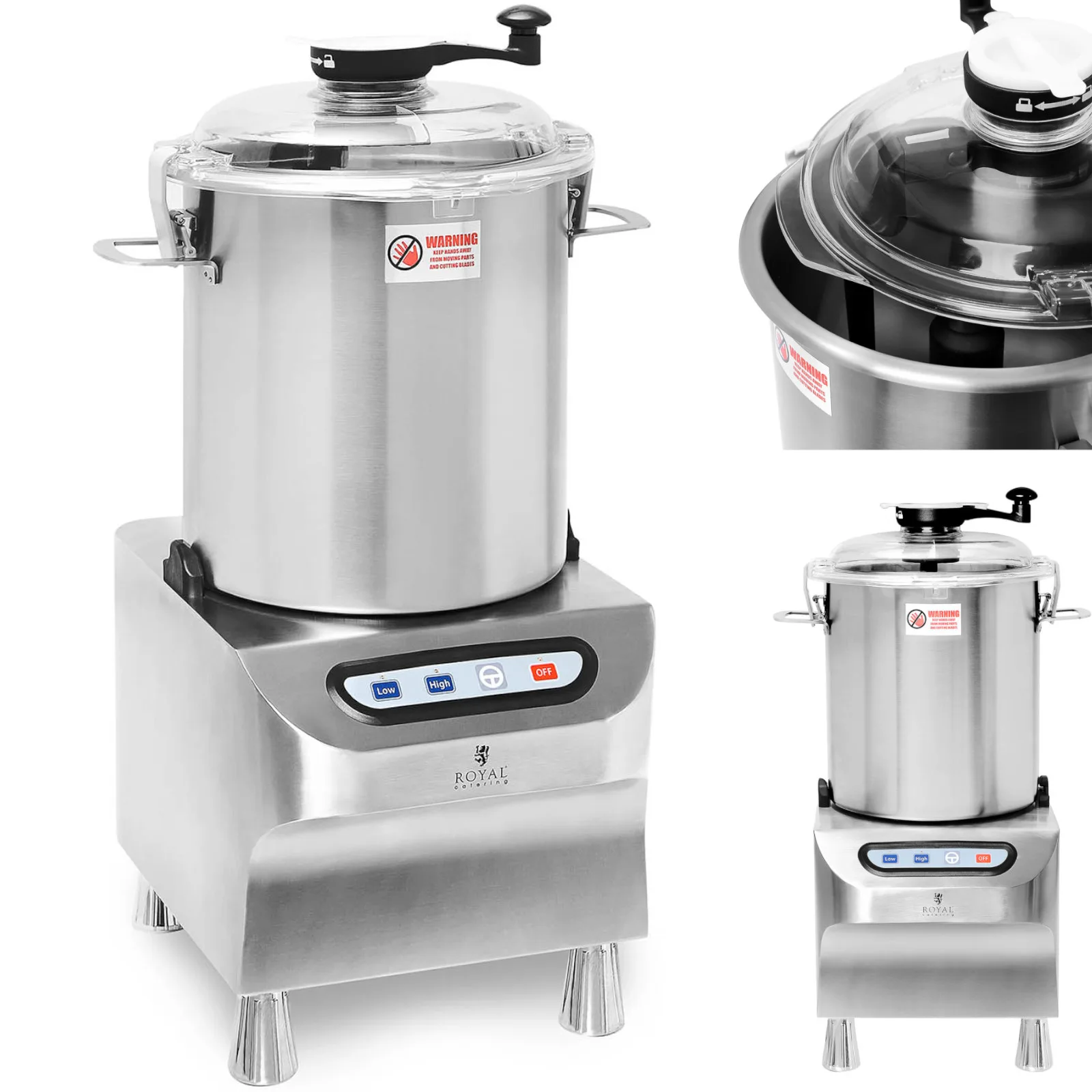 Hús- és zöldségvágó hús és zöldségek aprításához, darálásához és szeleteléséhez, 18 l, 1500/2200 fordulat/perc, 1500 W