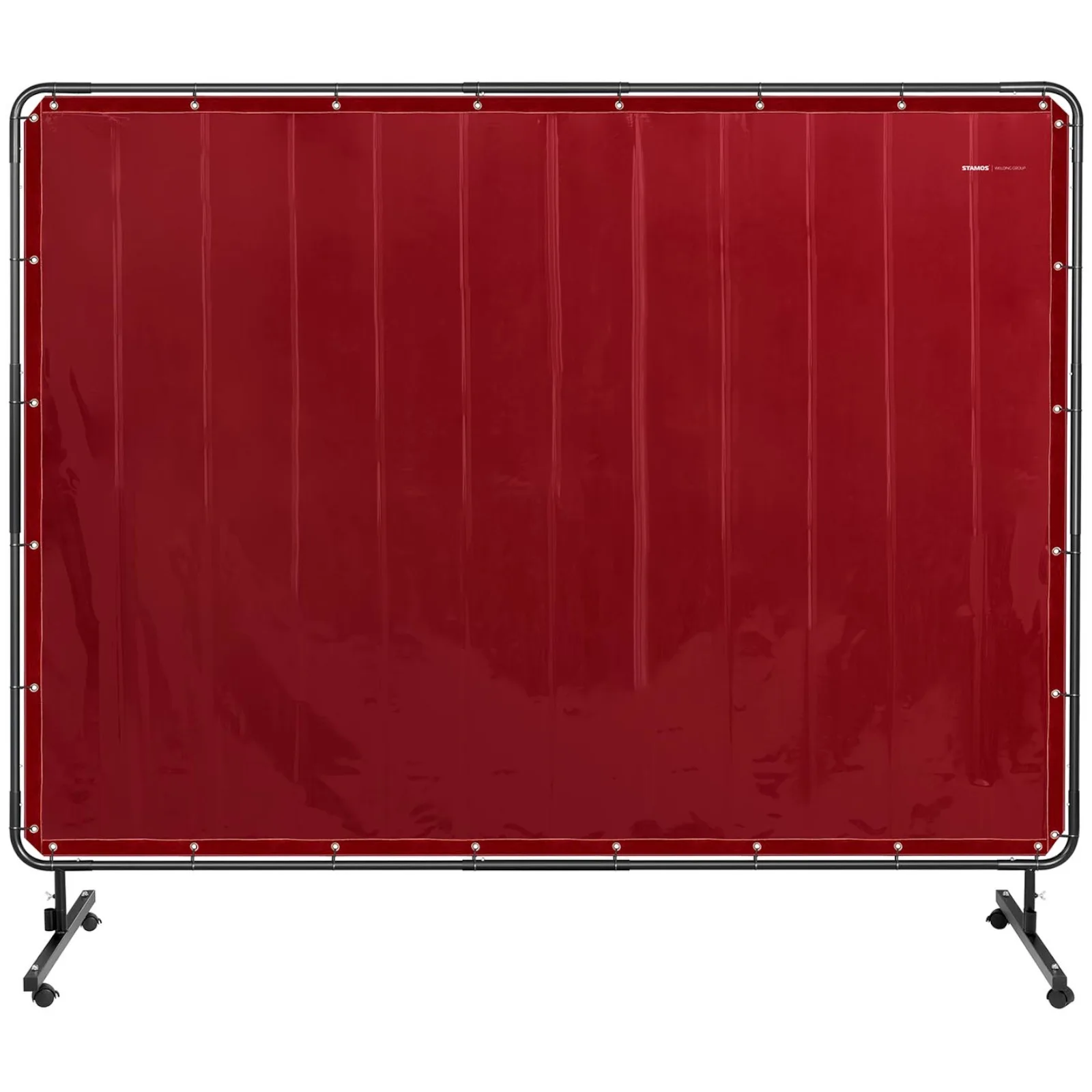 Hegesztővédő függöny kerekes kerettel, 239 x 175 cm – piros 4