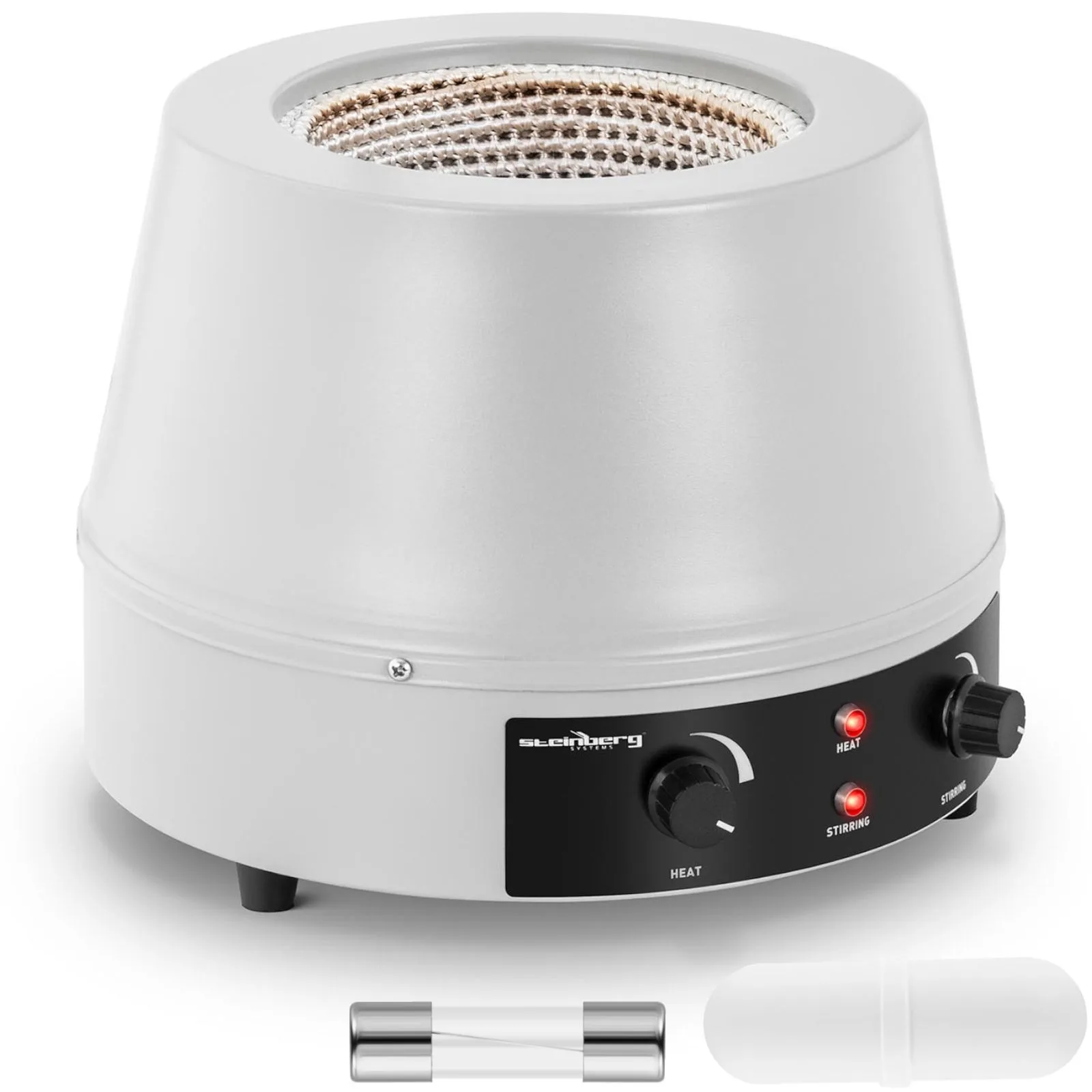 Laboratóriumi fűtőköpeny mágneses keverővel, 1600 fordulat/perc, 450 °C