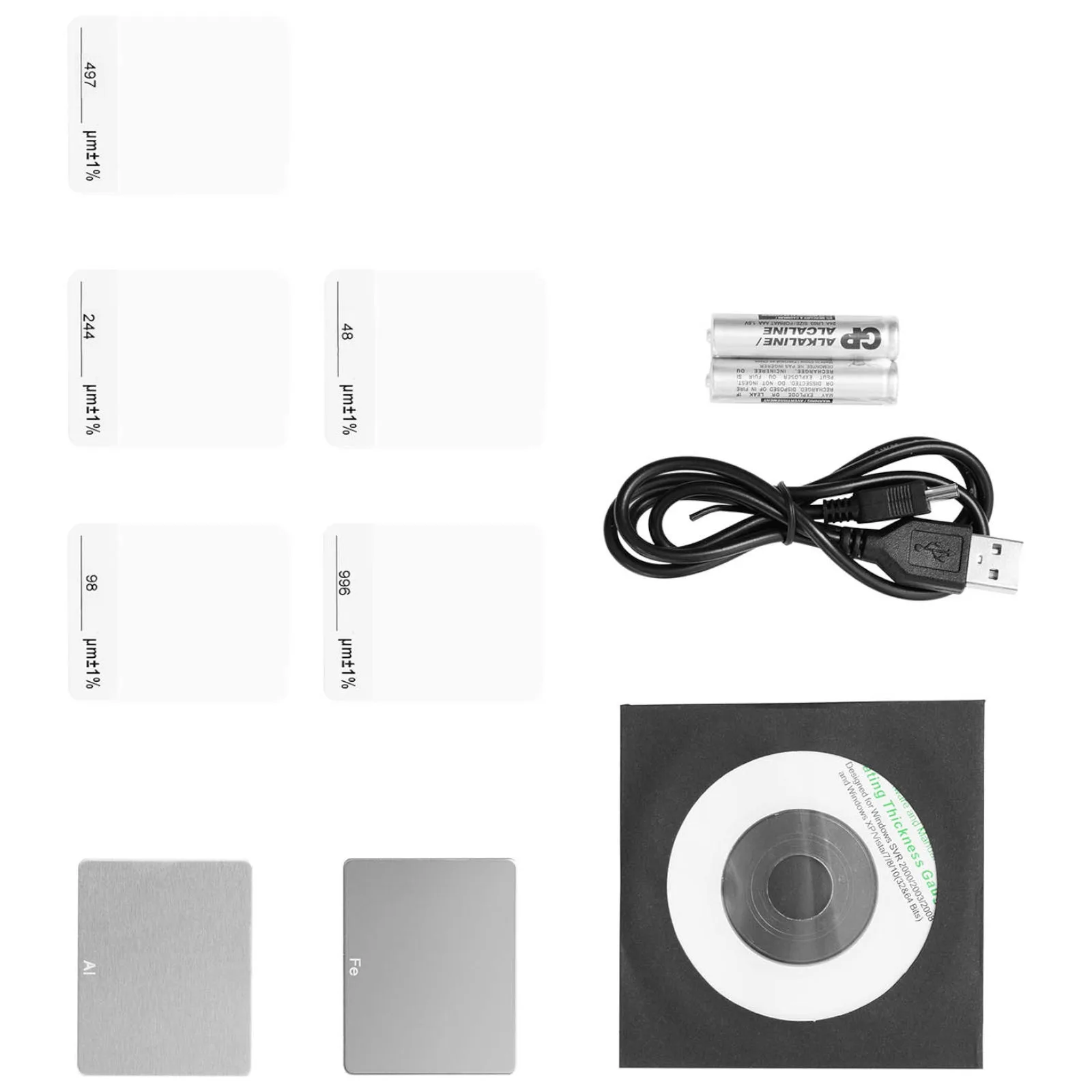 Miernik tester grubości lakieru samochodowego zakres 0 - 2000 µm USB 3