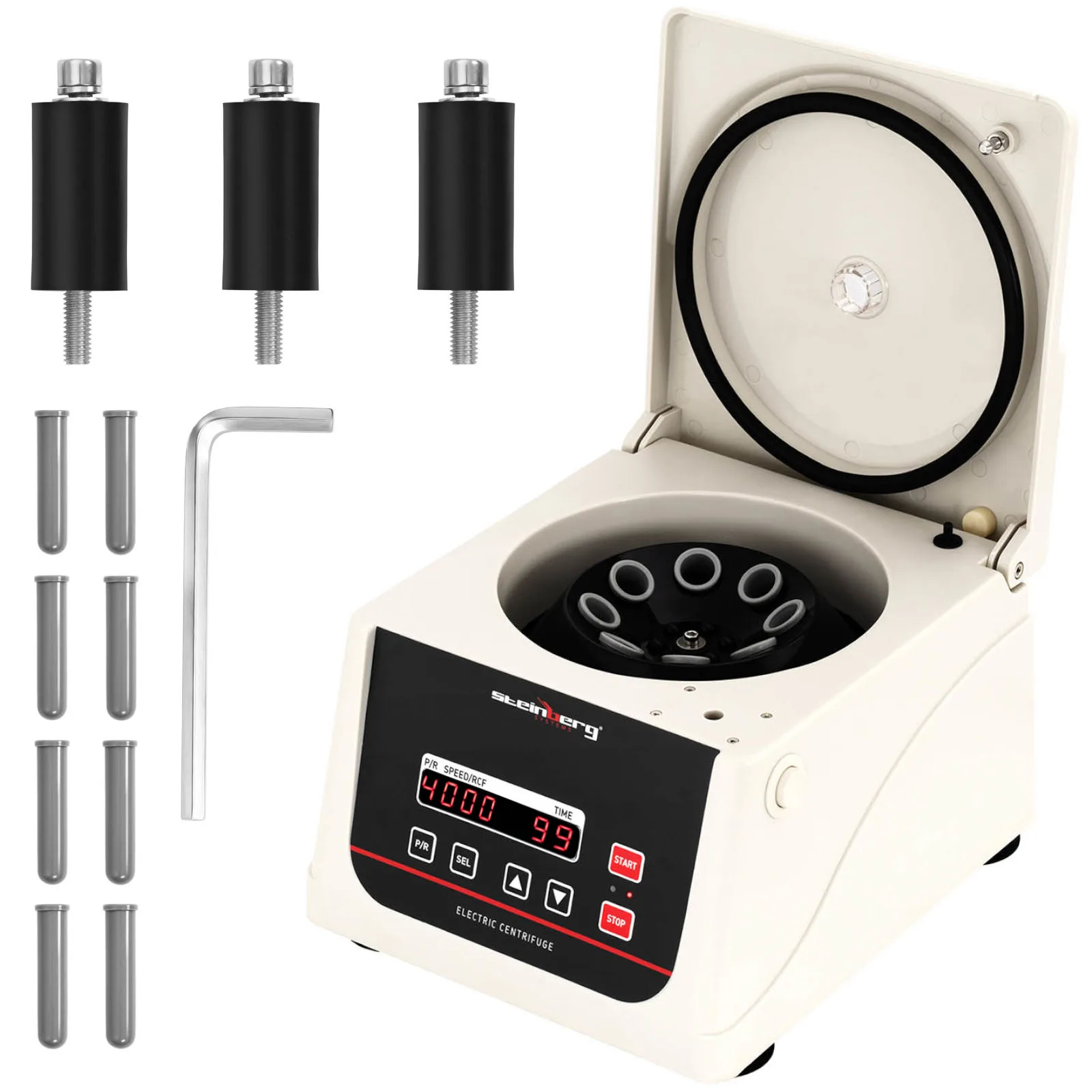 Professzionális laboratóriumi centrifuga plazma számára, 4000 fordulat/perc, maximum 8 db 15 ml-es cső befogadására