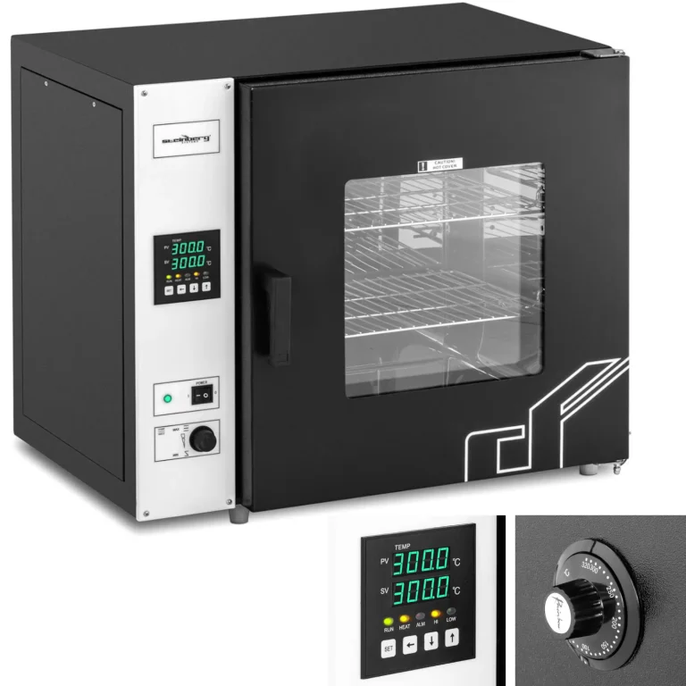 Laboratóriumi szárítószekrény, inkubátor és LED-es sterilizáló, 50–300 °C, 58 l, 1670 W