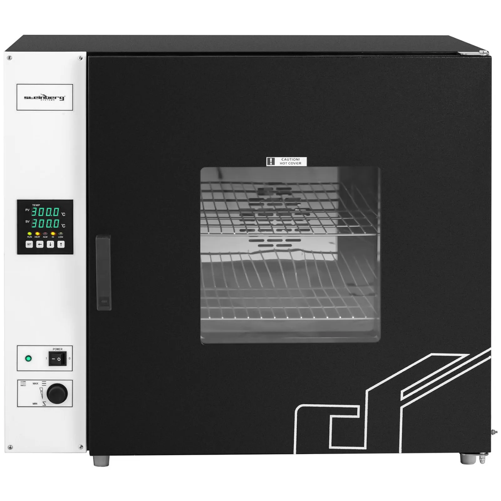 Laboratóriumi szárítókemence és sterilizáló LED-es világítással, 50–300 °C, 136 l, 2170 W 7