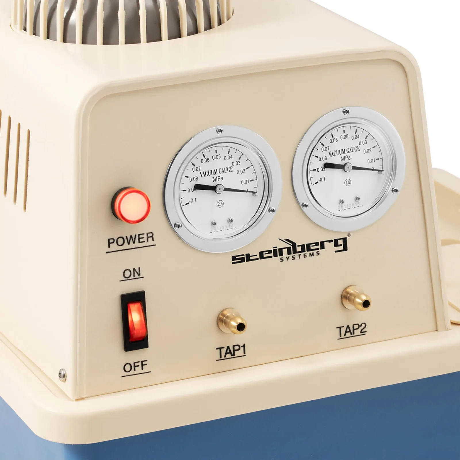 Pompă de vid de laborator cu circulație de apă, 2 valve, manometre, 15 L, 180 W 3