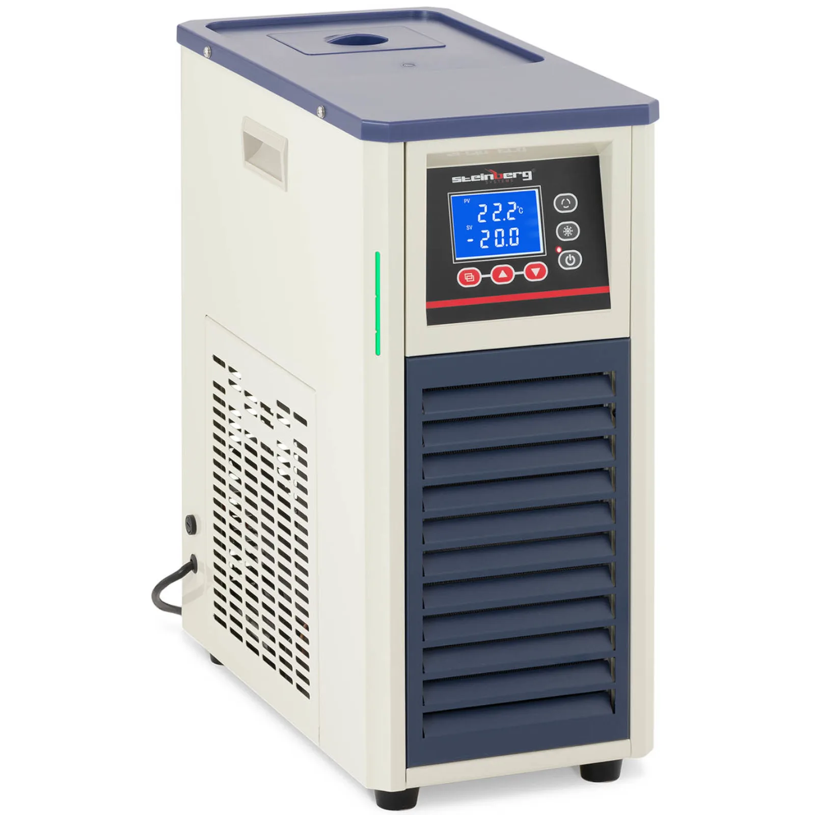 Laboratóriumi hűtő-cirkulátor hőmérséklet-szabályozáshoz -20 és 20 °C között, 20 l/perc, 495 W
