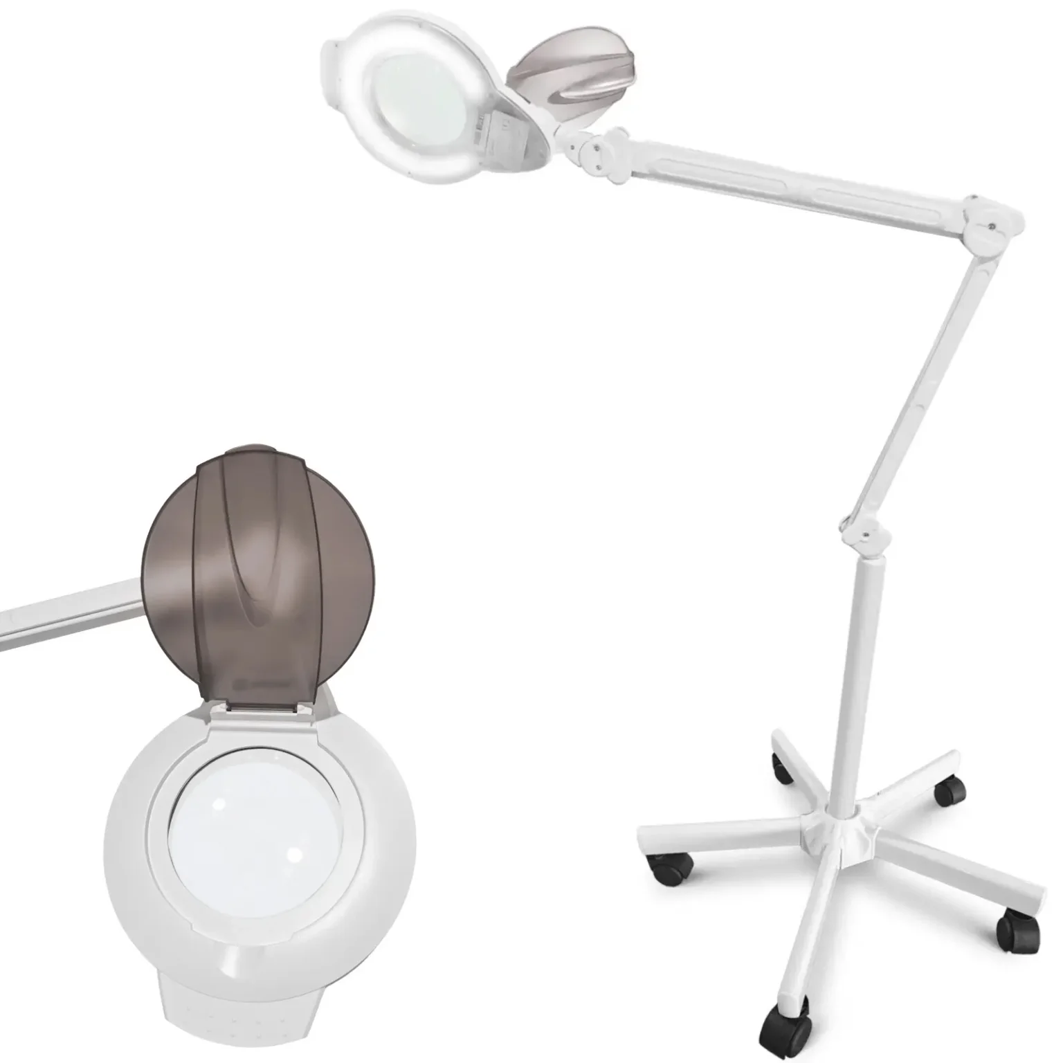 Kozmetička lupa-lampa s povećalom, pokretna, 5 DPI, 72x LED
