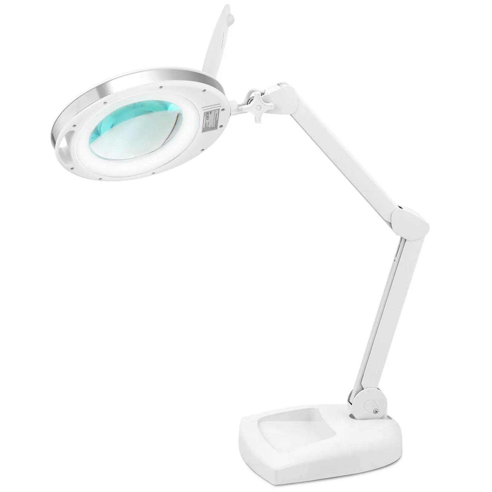 Asztali kozmetikai lámpa nagyítóval, 5 dioptria, 60-szoros nagyítás, LED, 127 mm átmérő