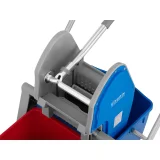 Cărucior pentru curățarea podelelor cu storcător, presă pentru mop plat, două găleți de 2 x 20 L 3