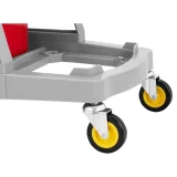 Cărucior pentru curățarea podelelor cu storcător, presă pentru mop plat, două găleți de 2 x 20 L 6