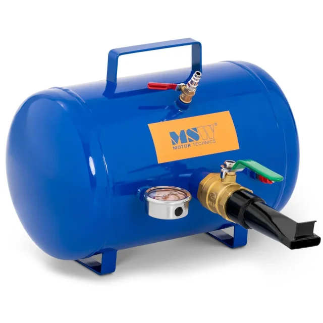 Nyomástartályos gumiabroncs-felfújó nyomásmérővel, 8 bar, 19,5 l